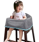 Solfres Dual-Belt High Chair Cover, Baby High Chair Cover, Upgrade Version, for Wooden or Restaur...