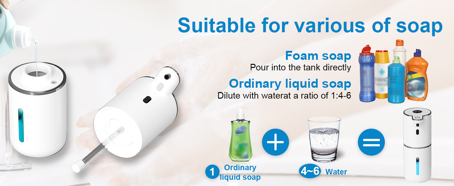 dispenser is compatible with a wide range of soap formulations