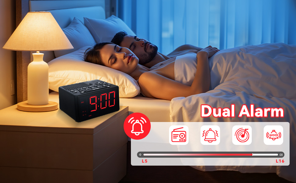 digital alarm clock radio