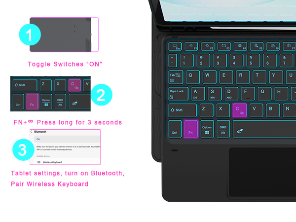 keyboard for samsung tablet a9 plus