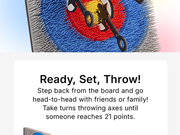 Jumbl Wall-Mounted Axe Throwing Game Set
