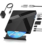 Wbacon External Blu ray Drives, 40Gbps External Bluray Burner with HDMI & LAN, Support 100GB BDXL...