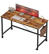 Mericonia 32 inch Rolling Computer Desk with Wheels, Gaming Desk for Small Spaces, Modern Simple ...