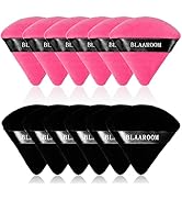 12 Pieces Velour Pure Cotton Powder Puff Face Makeup Triangle Powder Puffs for Loose Powder Wet D...
