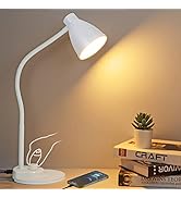 BOHON LED Desk Lamp with USB Charging Port, 3 Color Modes Fully Dimmable Reading Lamp, Auto Dimmi...