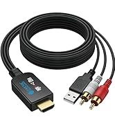 eSynic Portable eARC Audio Extractor-5 ft Long-Integrated Cable Designed-USB Powerd-192KHZ ARC to...