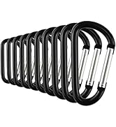 SWATOM Aluminum Carabiner Clip Snap Hook Keyring 1.6/1.8/2.2/2.4/2.8 Inch Carabiners Keychains Bl...