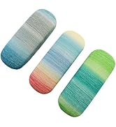 ANLIOTO 3 Pack Glass Cases Hard Shell, Portable Hard Eyeglasses Case Linen Fabrics Eyeglass Organ...