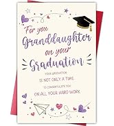 Cheeklee Graduation Card Gift for Granddaughter, Heartfelt Congratulations Card Gift from Grandma...