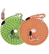 (2 Pack) Long Dog Leash for Dog Training 15FT/30FT/50FT, Dog Rope Leashes with Reflective Thread ...