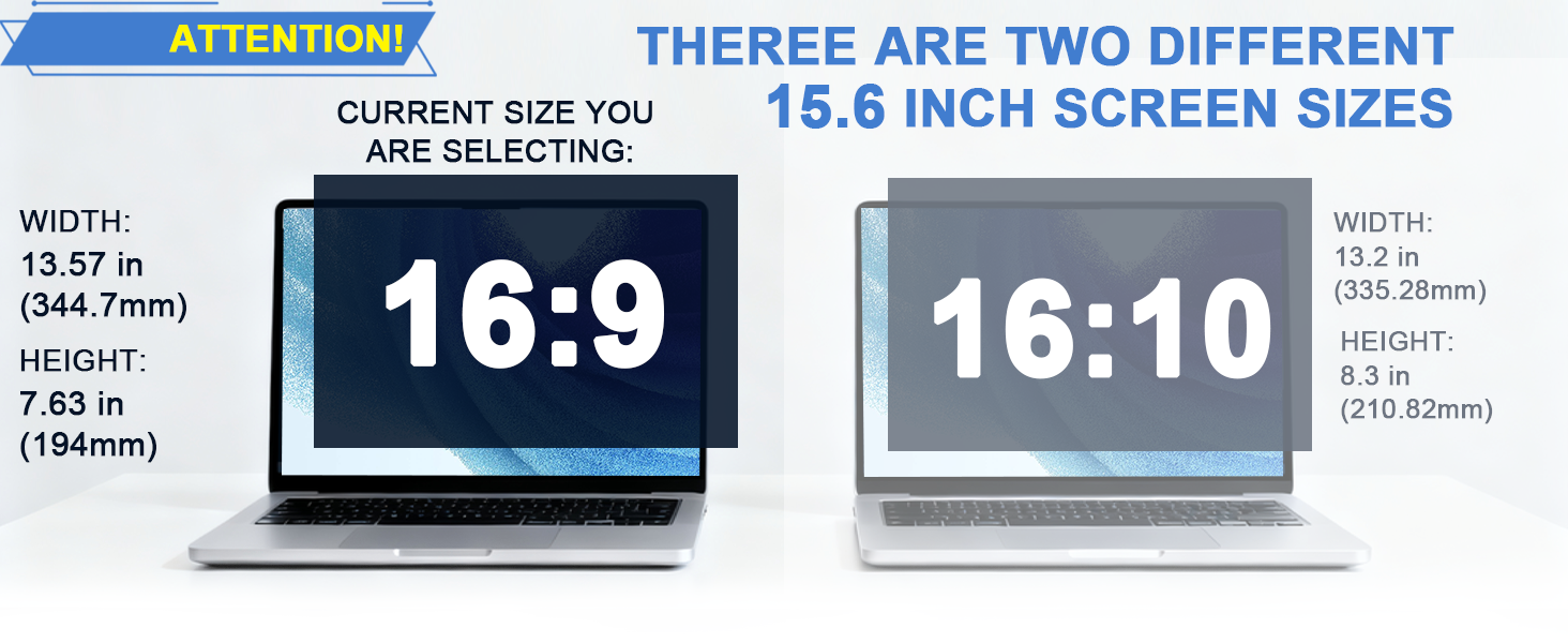 15.6 Inch 16:9 Laptop Privacy Screen Filter