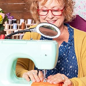 Brightech- LightView Flex LED Magnifier Clamp Lamp- Gooseneck Light for Desk, Table &amp; Easel Use