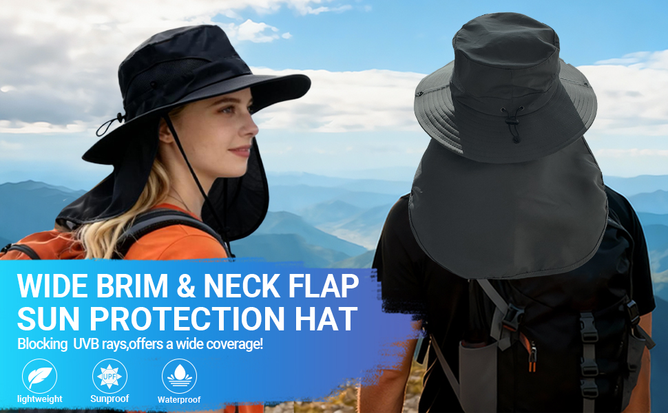 sun hat with neck flap