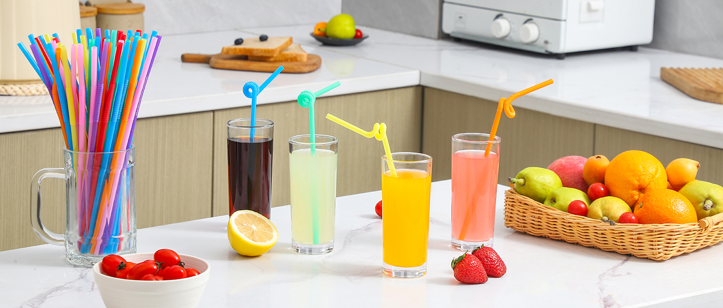 straws, bendable straws, extra long straws, disposable straws, straws plastic drinking
