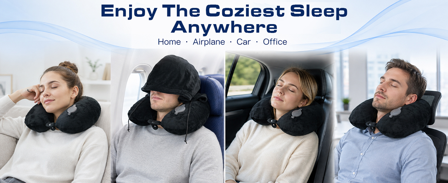 Inflatable Neck Pillow for Traveling