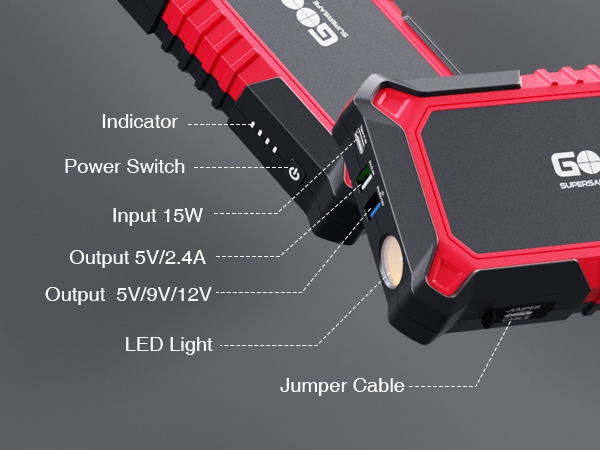 car battery charger jump starter portable