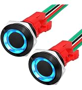 Joinfworld Momentary Push Button Switch 12V 20 Aamp Heavy Duty Marine Waterproof Switch 4 pin 19m...