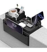 Couch Arm Cup Holder CLESOO Couch Arm Tray Anti-Slip Couch Cup Holder Silicone Sofa Armrest Tray ...
