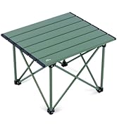 iClimb Ultralight Compact Camping Folding Table with Carry Bag (Reinforced Green - S)