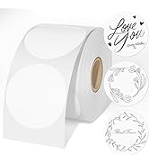 CLASSY Circle Thermal Sticker Labels, 2" Thermal Stickers, Multi-Purpose Round Direct Thermal Lab...