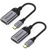QGeeM USB C to HDMI Adapter 4K Cable, USB Type-C to HDMI [Thunderbolt 3/4] Adapter for Laptop Mac...