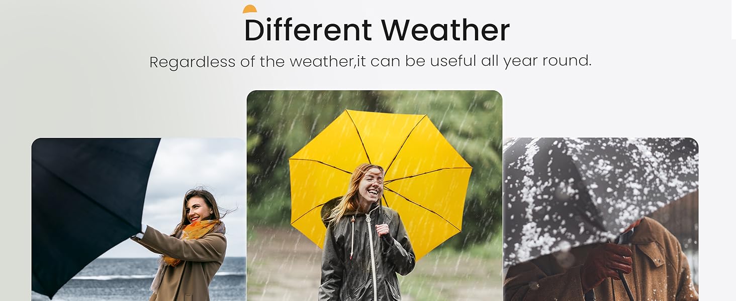 Chakipee Travel Compact Umbrella Windproof - Portable Automatic Umbrellas for Rain