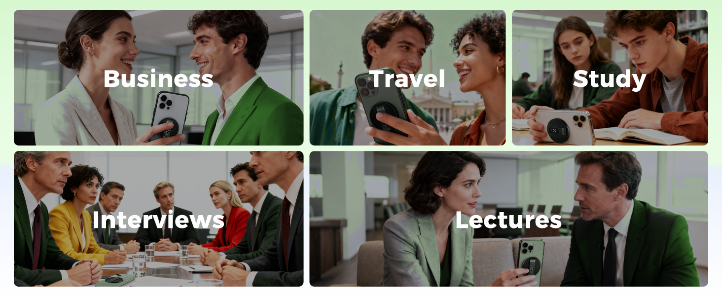 AI Translator Device, Smart Wearable Translator for 165 Languages Real-Time Two-Way Translatio