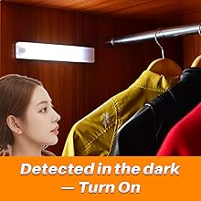Under Cabinet Lights, Rechargeable Motion Sensor Light Indoor, Stick on LED Magnetic Closet Light