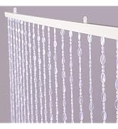 Clear Beaded Curtains for doorways Indoor Divider Screen Partition Living Room Bedroom 20 Strands...