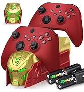 Charger Station Compatible with Xbox Series X/S/One/One X/One S Elite, Charging Accessories Kit w...
