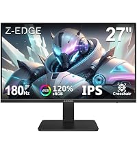 Z-Edge 27 inch 180Hz 165Hz Gaming Monitor, FHD 1080p, MPRT 1ms, IPS Monitor Gaming, 300nits, 16.7M C...