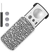 Jewelry Loupe Magnifier with LED Light, AFUNTA 30X,60X,90X Pocket Magnifying Glass for Rocks Stam...