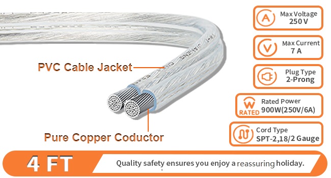 clear extension cords