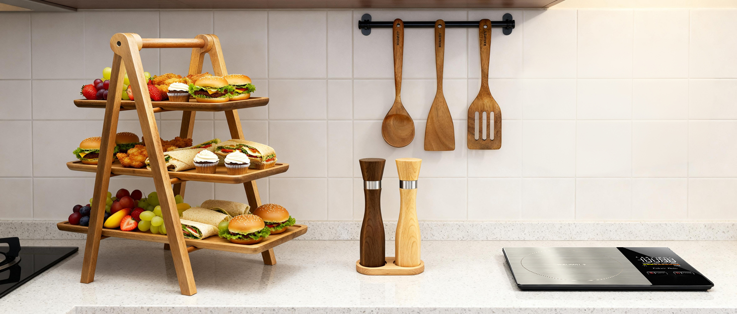 Acacia Wood Spatula Set