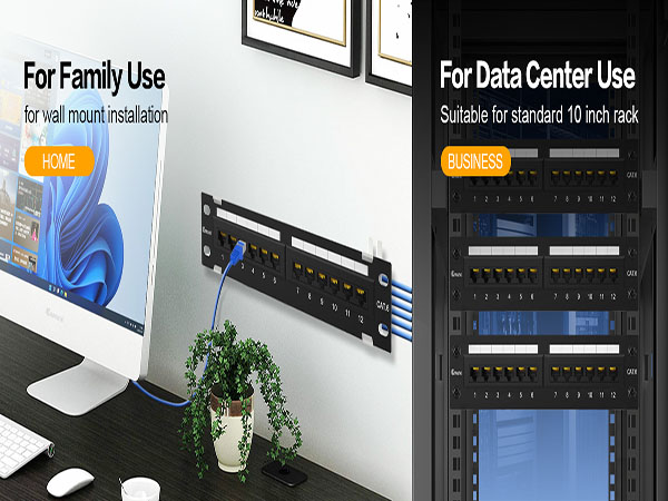 12port keystone patch panel cat6
