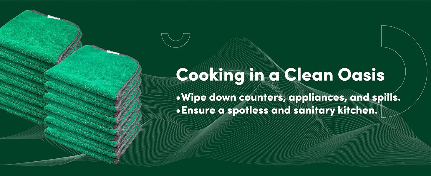 premium microfiber cleaning cloths reusable washable non-scratch dusting polishing high absorbency