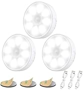 Electight Upgraded Motion Sensor Light, 8 LEDs, 3 Pack Rechargeable, 120 Detection, 3 Modes - Clo...
