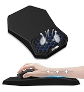 Ergonomic Mouse Pad Wrist Rest Support, Massage Design Surface for Carpal Tunnel Pain Relief, Mem...