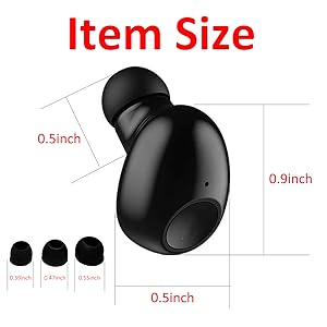 single earbud j18 size