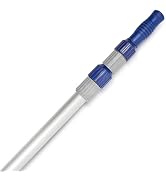 Poolvio 12 FT Telescopic Swimming Pool Pole - Adjustable 2 Piece Aluminum Pool Pole for Pool Clea...