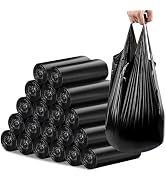 Small Trash Bags, Strong Waste Bags Garbage Bag, Thicken Bin Bag With Handles Unscented Heavy Dut...