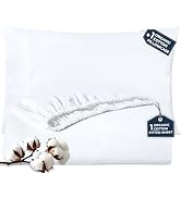 Royale Linens Fitted Sheet With Pillowcase - Twin Fitted Sheets With 1 Pillowcase - 300 Thread Co...