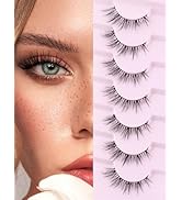 Cat Eye Lashes Wispy Eyelashes Manga Cat Eyelashes Natural Look 15mm Wispy False Lashes 3D Volume...