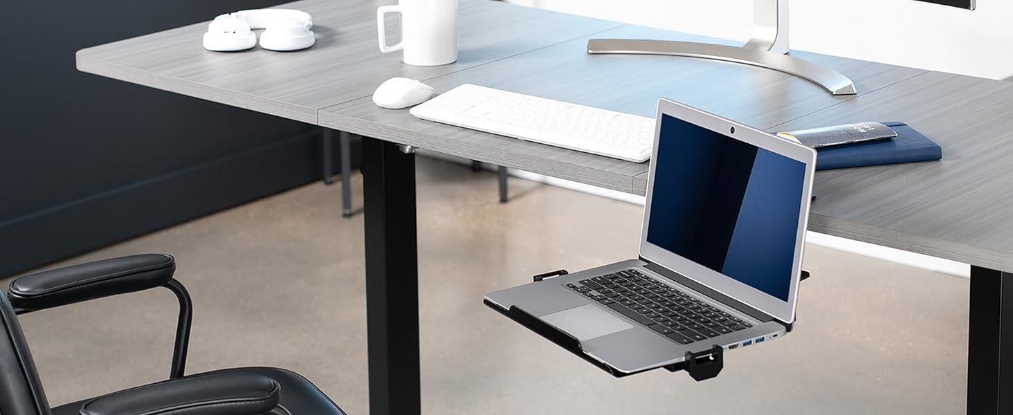 Single Clamp Rotating Laptop Tray