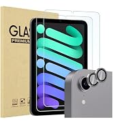 ProCase 2-Pack Tempered Glass Screen Protector for iPad Mini 6 8.3 2021 + 2-Pack Camera Lens Prot...