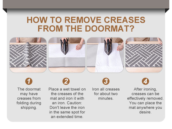 If your floor mats' doormat has creases, try A Simple Method to Remove Creases from the Doormat