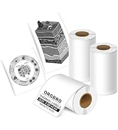 ORGBRO White Self-Adhesive Thermal Paper, Sticker Paper for X3 Portable Sticker Printer, Black on...