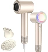 Hair Dryer, High Speed Ionic Blow Dryer, 160000 RPM, Low Noise,5X-Fast Drying, 2 Billion Negative...