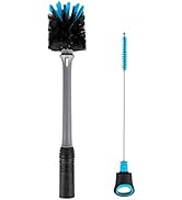 BlenderBottle 2-in-1 Shaker Bottle and Straw Cleaning Brush, 1 Pack,Gray