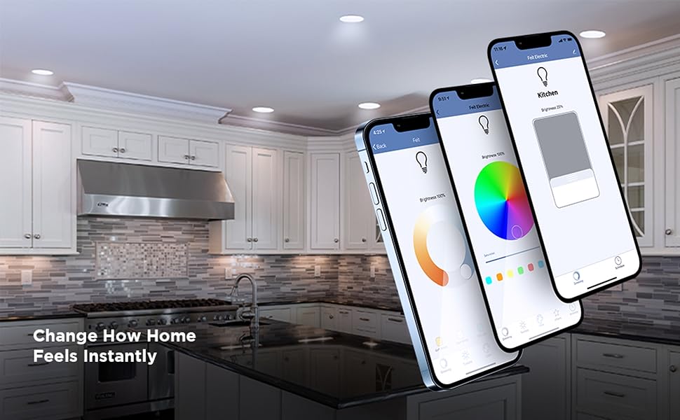Change the color with millions of vibrant hues to choose from, set any mood, and adjust brightness.